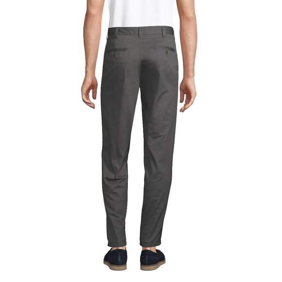 NWT LANDS' END MEN'S BLEND PLAIN FRONT CHINO PANTS KHAKI 36 - Picture 2 of 7